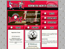 Tablet Screenshot of kenmoreminorsoftball.ca